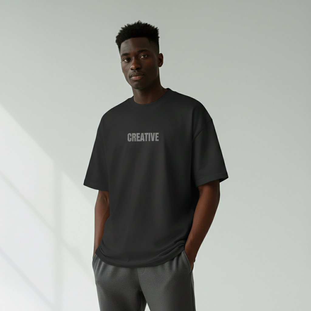 CREATIVE Oversized T-shirt Faded Black