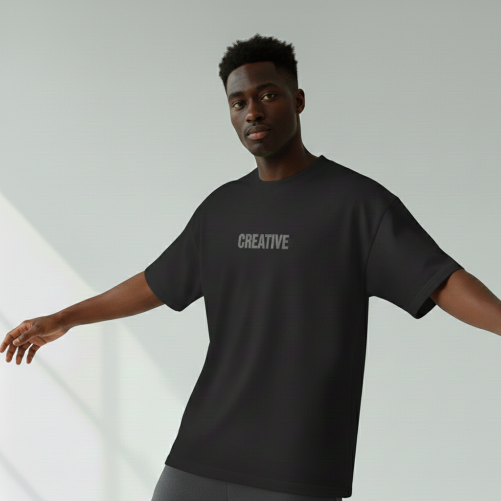CREATIVE Oversized T-shirt Faded Black