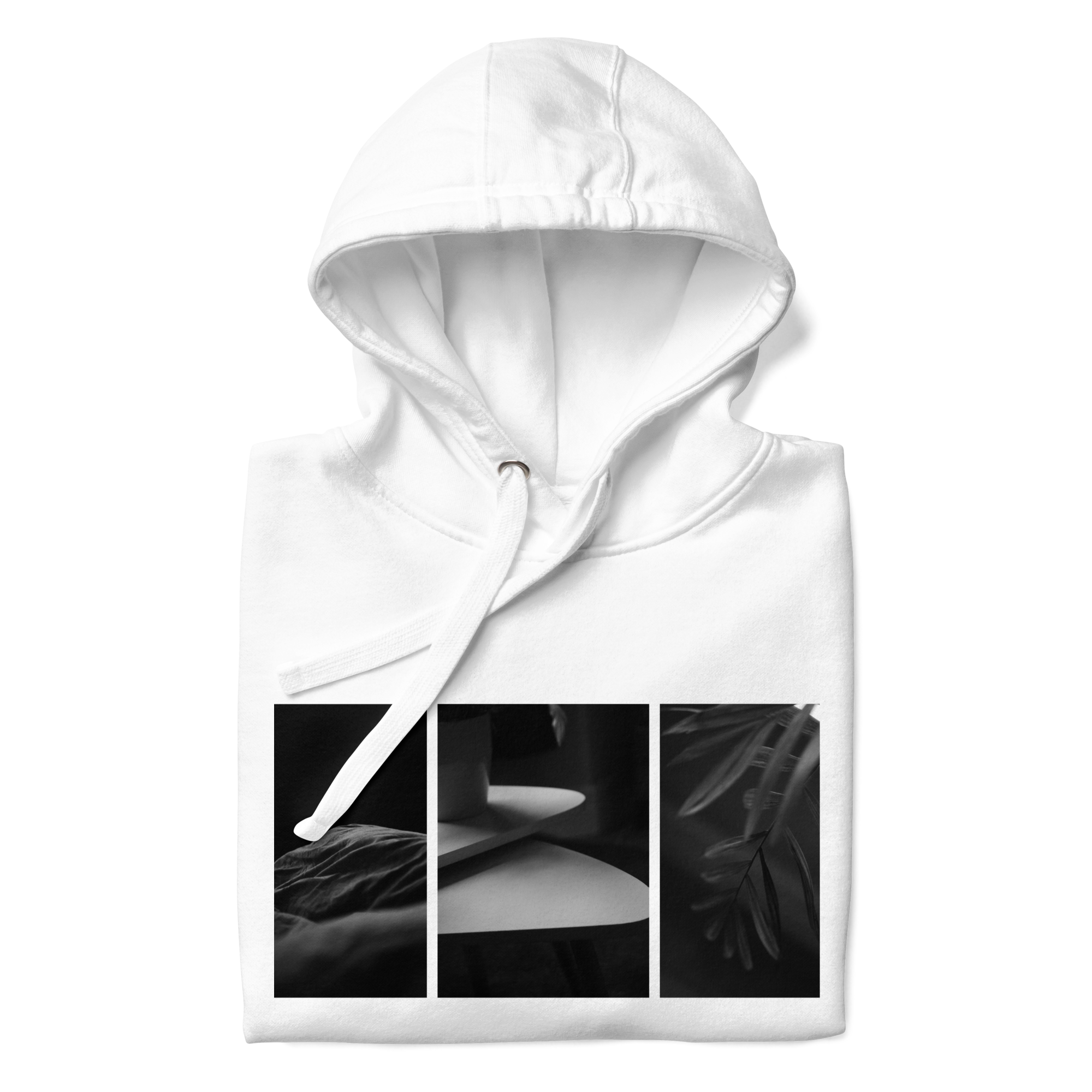 Monochrome Unisex Hoodie White